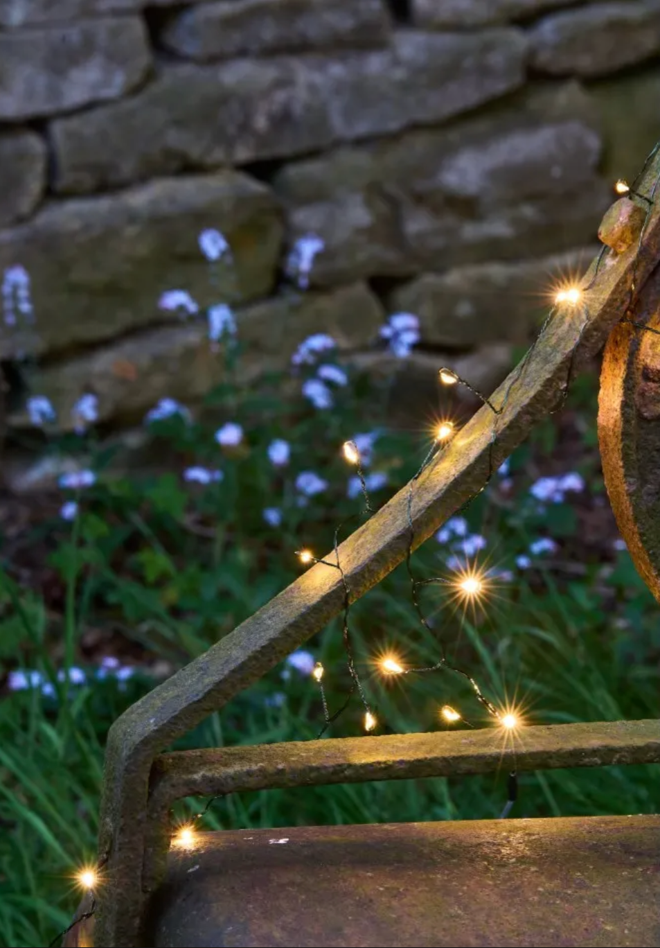 Solar Cluster String Lights Green