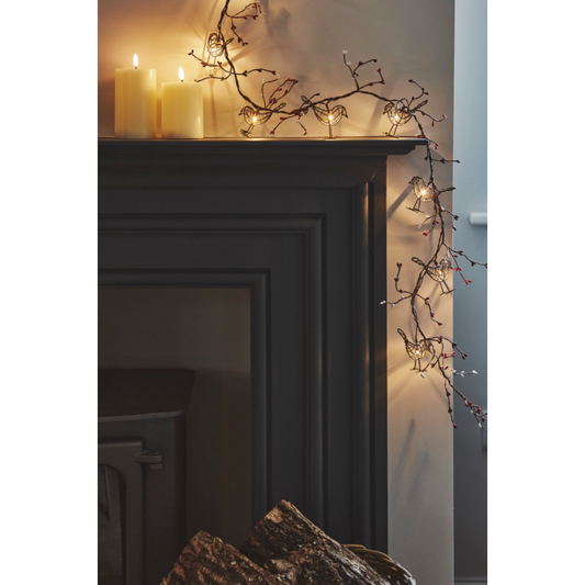 Winter Robin Garland Lights | Lumina Of London