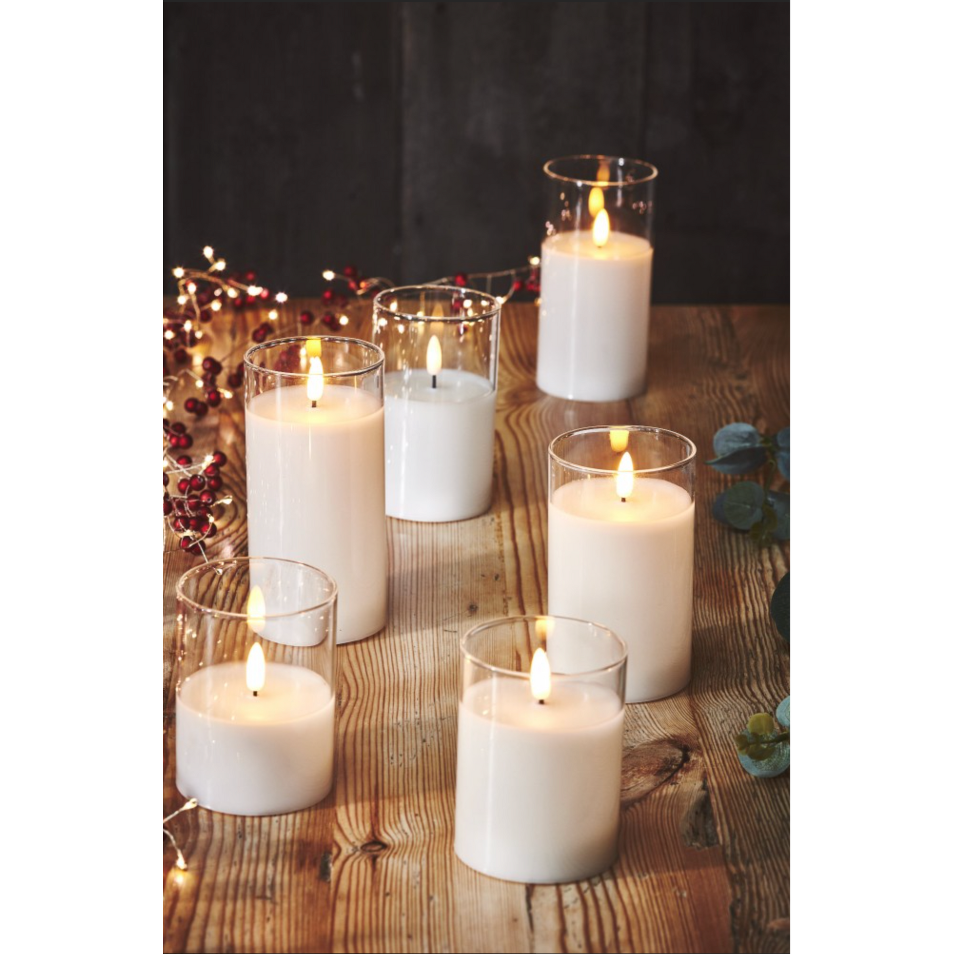 Led glass deals candle